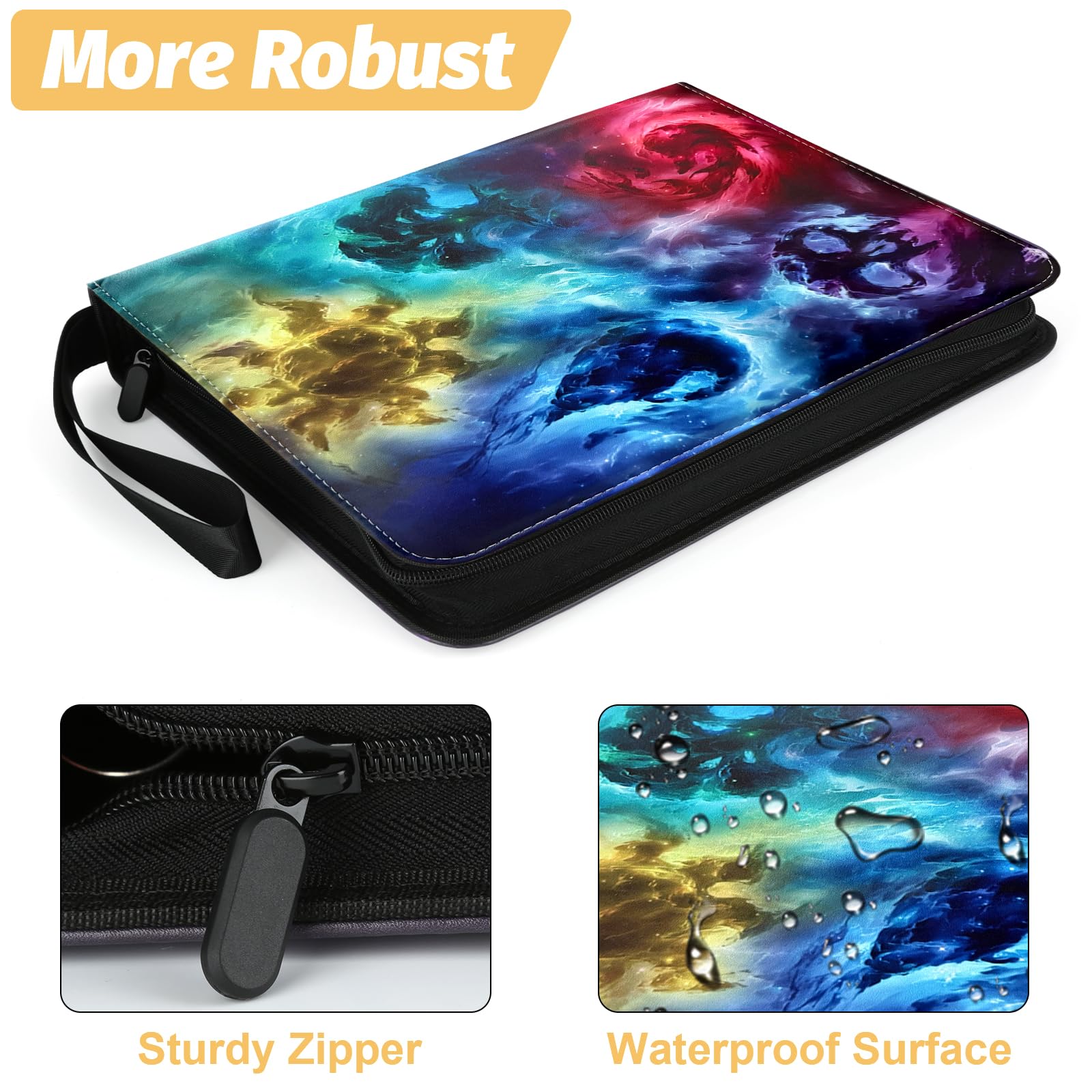 Amazon.com: MTGPRO Trading Card Binder,9-Pocket Binder for Trading Cards  Holds 720 Cards,Premium Collector Card Album for Standard Cards,Card  Collection Folder for MTG,TCG,Yugioh,Game Cards (A-Colorful Patterns) :  Toys & Games