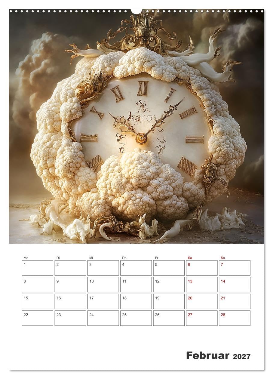 CALVENDO - Gesunde Zeiten (Wandkalender 2027 DIN A2 hoch), Monatskalender: Der fruchtige Terminkalender - KI generiert