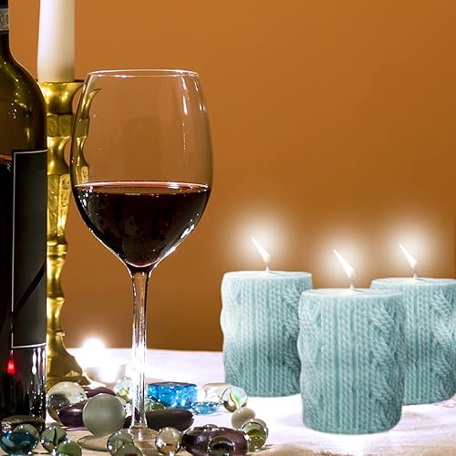 Miniatura 7 de Molde de vela cilíndrica de líneas 3D, pilar de lana de punto, molde de vela de silicona, herramienta de pastel de chocolate para jabón hecho a