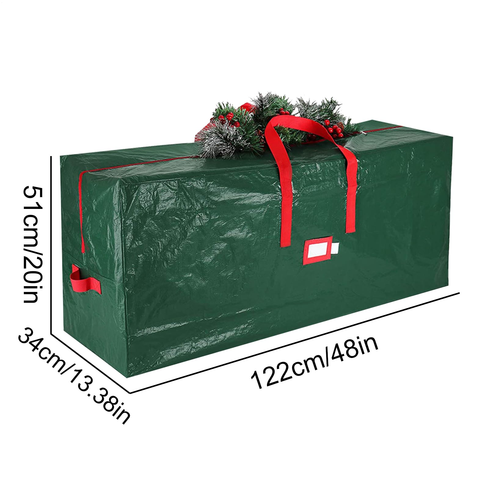 Lot de 2 sacs de rangement robustes pour sapin de Noël - Grand sac de | rangement pour arbres artificiels démontés jusqu'à 2,3 m - Poignées et fermeture éclair - Résistant aux déchirures -