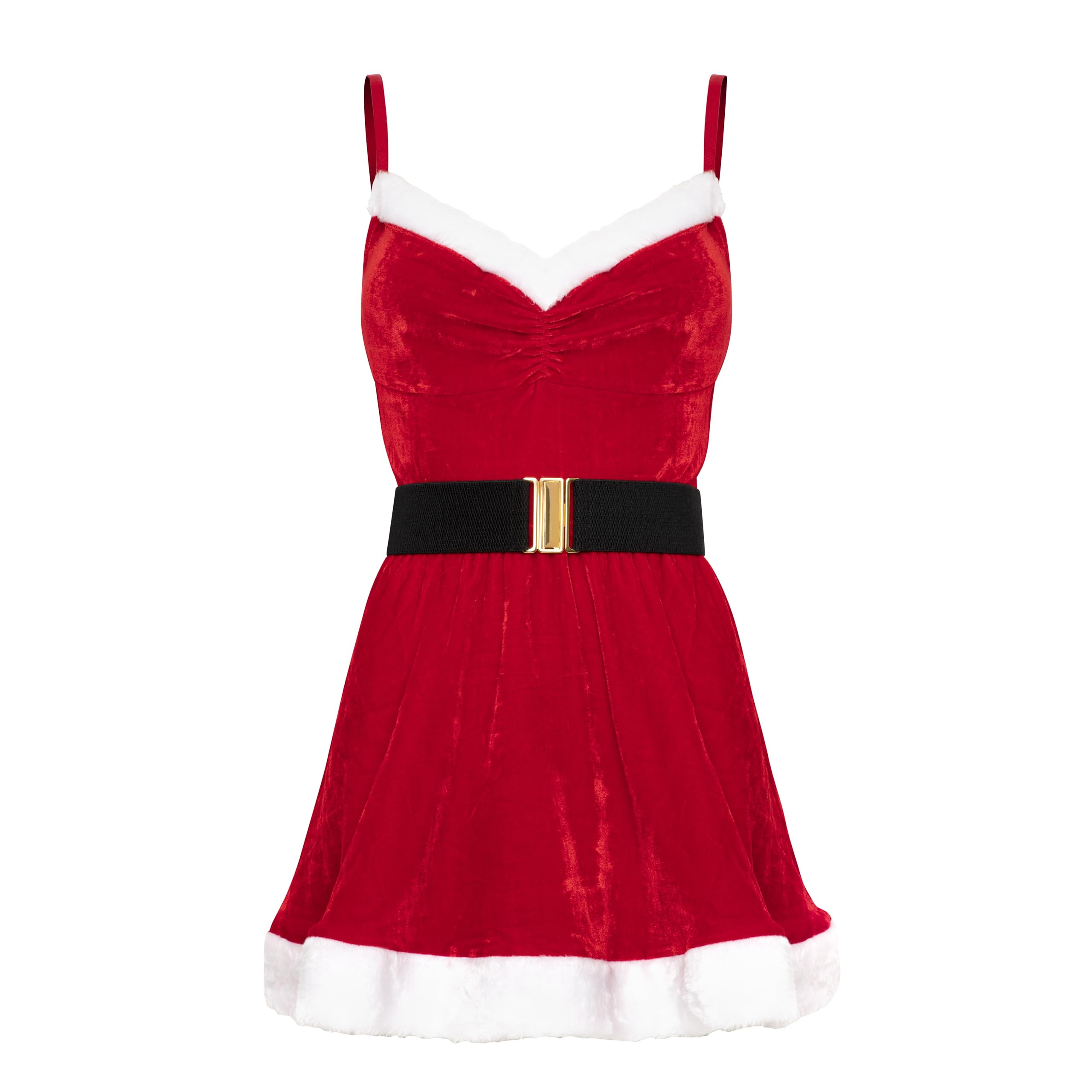 Lovehoney Fantasy Santa Flirty Red Velvet Dress, 18 to 22