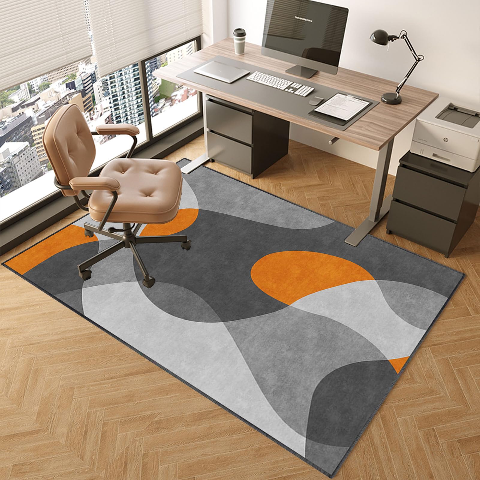 TOYOCC Heavy Duty Office Chair Mats for Carpeted and Hardwood Floor 120 x 150 cm Carpet Protector Chair Mat for Home and Office Floor Mat for Office Chair Anti-skidding Gaming Carpet Desk Chair Mat