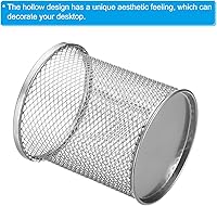 Vista 4 de PATIKIL Soporte de malla para bolígrafos, paquete de 2 soportes para lápices, cesta para lápices, organizador de casilleros de tazas, soporte