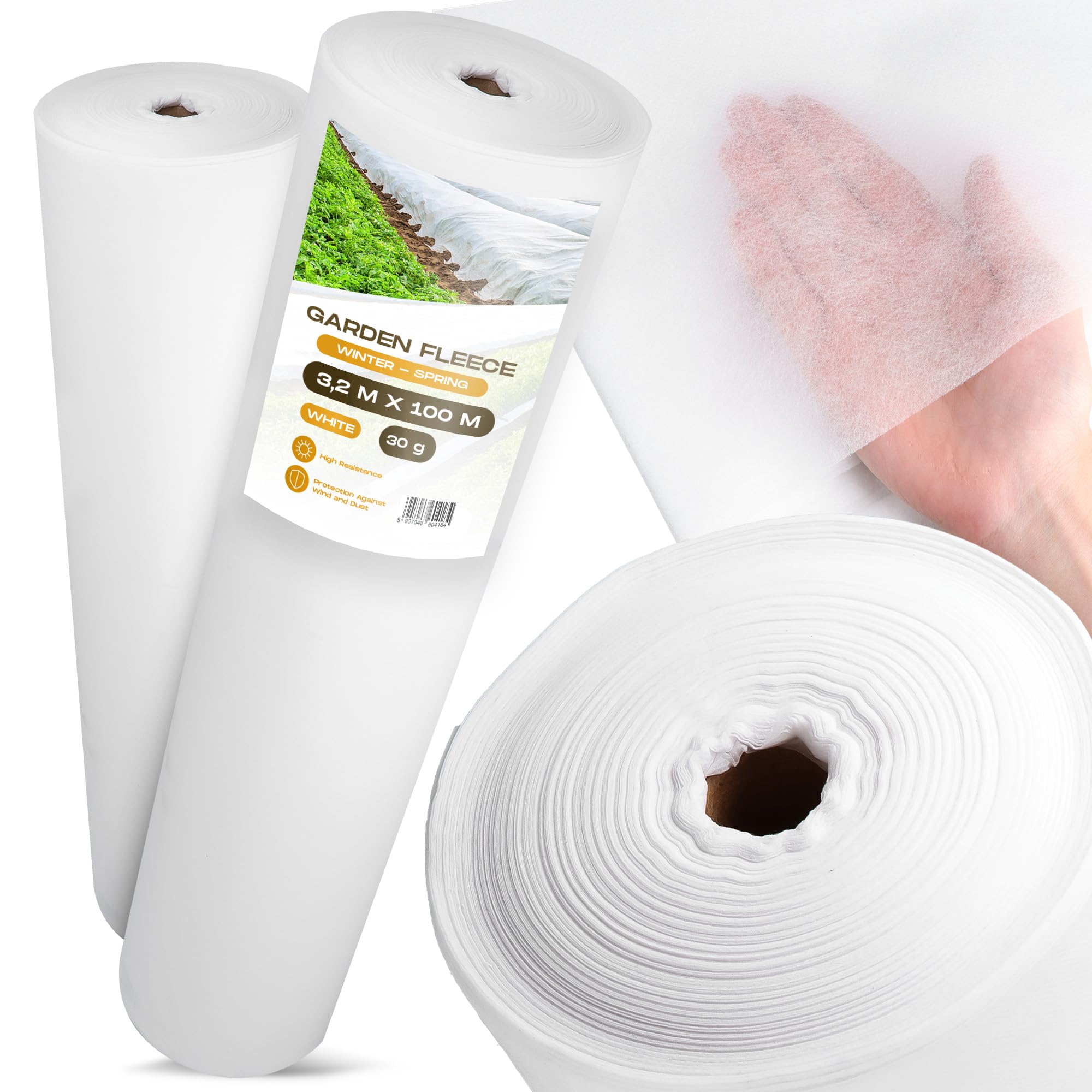 Instalguru Gartenvlies Pflanzenschutz Winter Frühling 3,2 x 100m Wintervlies Frühbeetvlies für Pflanzen 30g Weiß Abdeckvlies Ernteschutz Wachstumsvlies Schutz Vlies UV Abdeckung von Gemüsebeeten