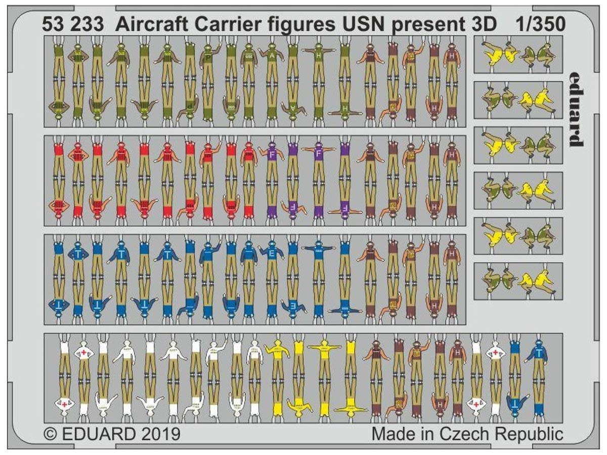 Eduard 53233 Modern US Navy Carrier Figures 1/350 Scale Color Photoetch 3D