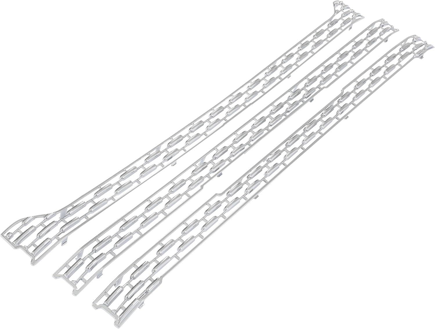 KUAFU Front Grille Inserts Compatible with 2020-2023 GMC Sierra 2500 3500 HD AT4 SLT Mesh Grill Cover Trim Silvery - 3Pcs