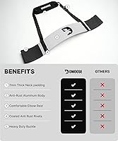 Vista 6 de DMoose Fitness Brazo Blaster para bíceps y tríceps – Aluminio resistente, acolchado suave para el cuello y correas ajustables – Soporte de rizo
