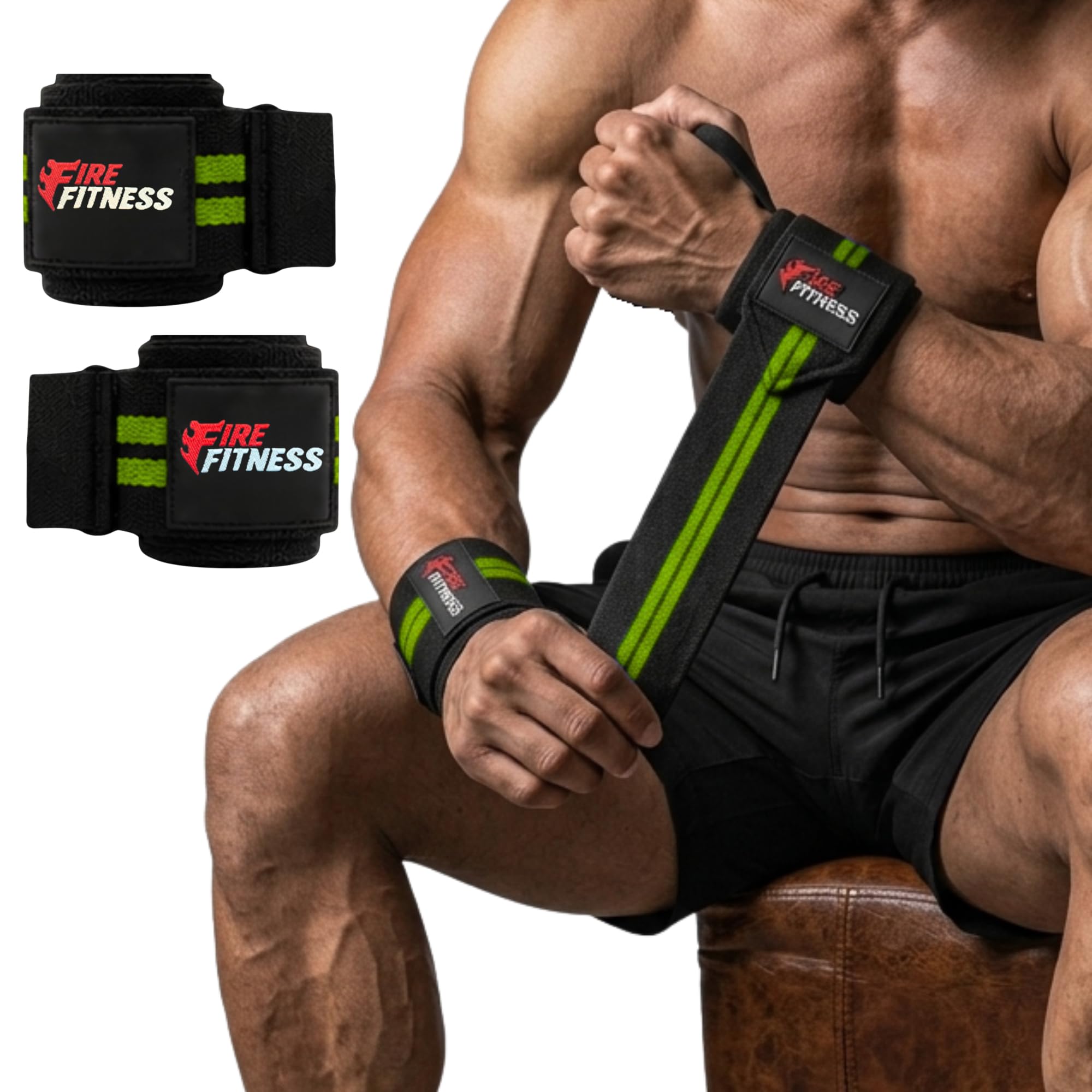 Wrist Wraps for Gym, Weight Lifting Wrist Strap with Thumb Loop, Adjustable Wrist Support for Bench Press, Powerlifting, Deadlift, Workout & Strength Training-image-34