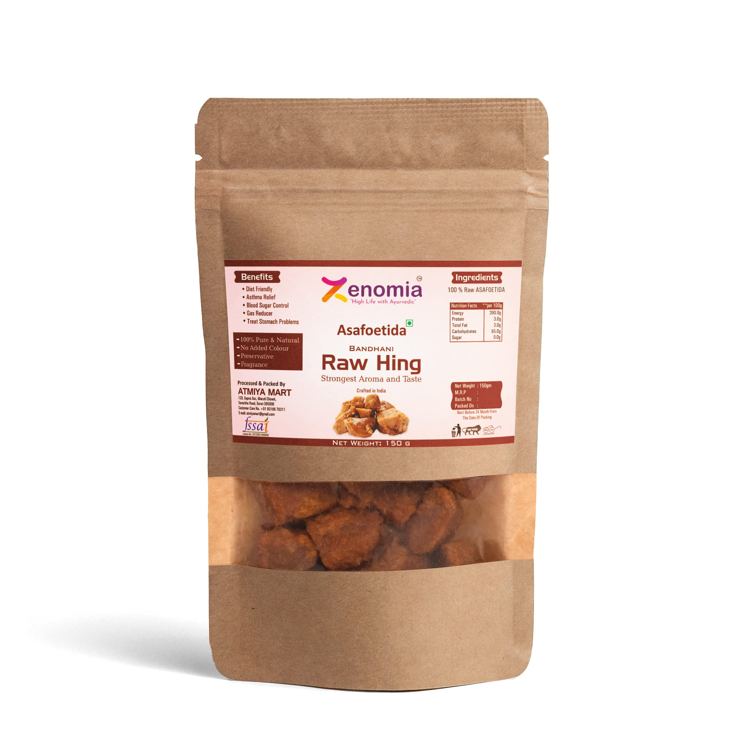 Zenomia Pure Hing Asfotedia Spices (Bandhani Hing 150gm) | Fresh Strongest Compounded Hing | Yellow Natural Raw Heeng for Cooking | No Added Fragrance & Chemical (B09KCGRJG1) Amazon Price History, Amazon Price Tracker