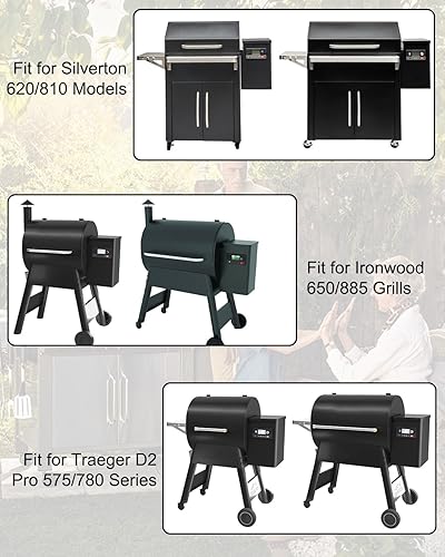 Miniatura 5 de Motor de ventilador de inducción de parrilla de pellets KIT0411 de 12V 0.86A DC apto para Traeger D2 Pro 575 780 Ironwood, ventilador de circulación