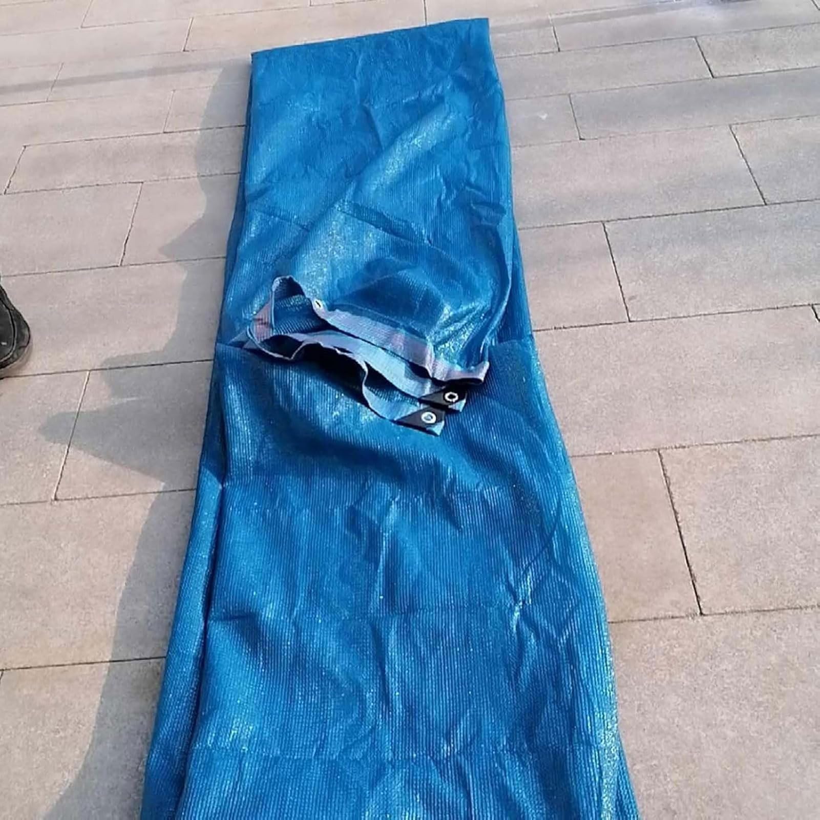 Premium Sonnencreme für den Garten, 80 % Sonnenschutz, mit Ösen, atmungsaktiv, für Hühner und Gewächshäuser, 8 x 8 m, Blau