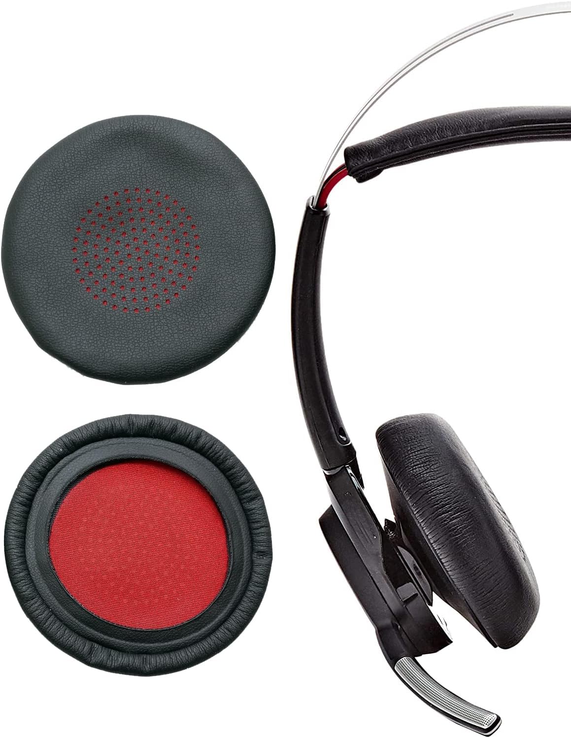 V-MOTA 88833-01 Ear Cushion | Replacement Earpads Compatible with Poly / Plantronics Voyager Focus UC USB B825 B825M,4200 4210 4220 Wireless Office PC Headset (1 Pair)