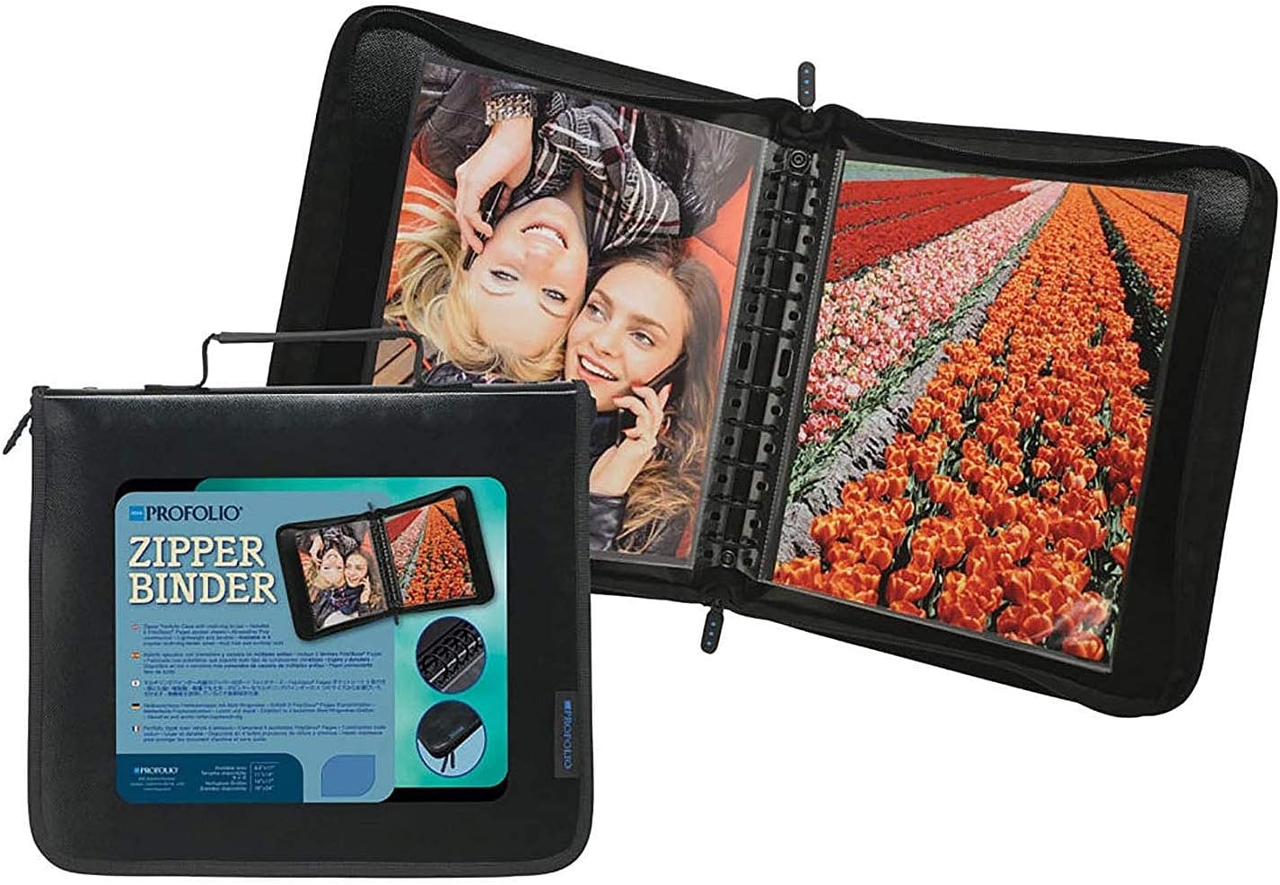 Itoya of America Ltd The New Profolio Zipper 18x24 Binder by Itoya - 18x24 ZBR-1824BK