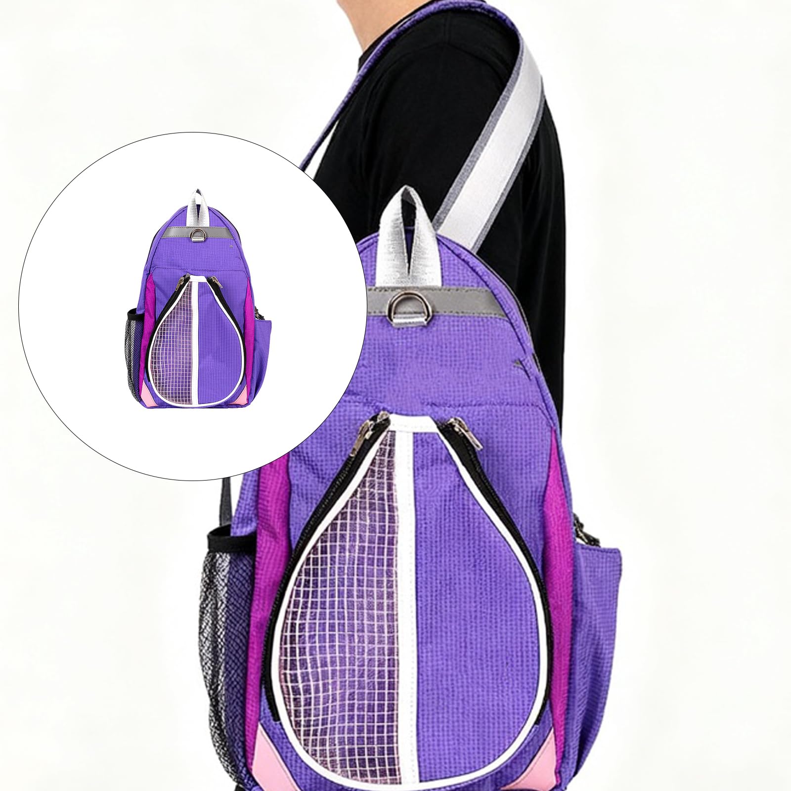 Elegante borsa a tracolla multifunzionale da ping pong per principianti amanti all'aperto viaggi palestra uso racchette a tracolla regolabili trasportatori