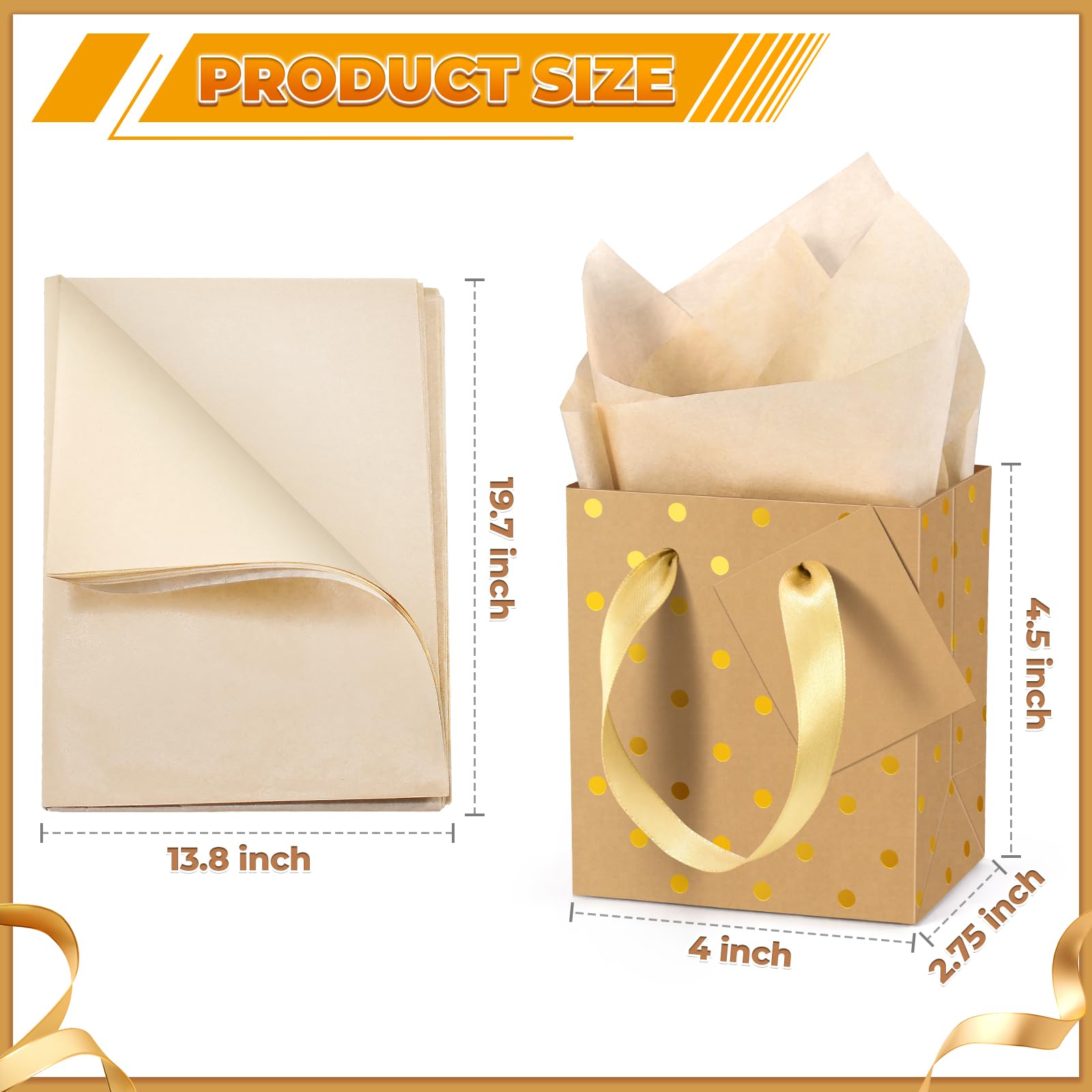 DOYIDE 30 szt. małych torebek na prezenty z uchwytami, 10 x 7 x 11 cm mini papierowe torby na prezenty, małe torby na upominki imprezowe z chusteczką i metką "Thank you" na Boże Narodzenie, walentynki