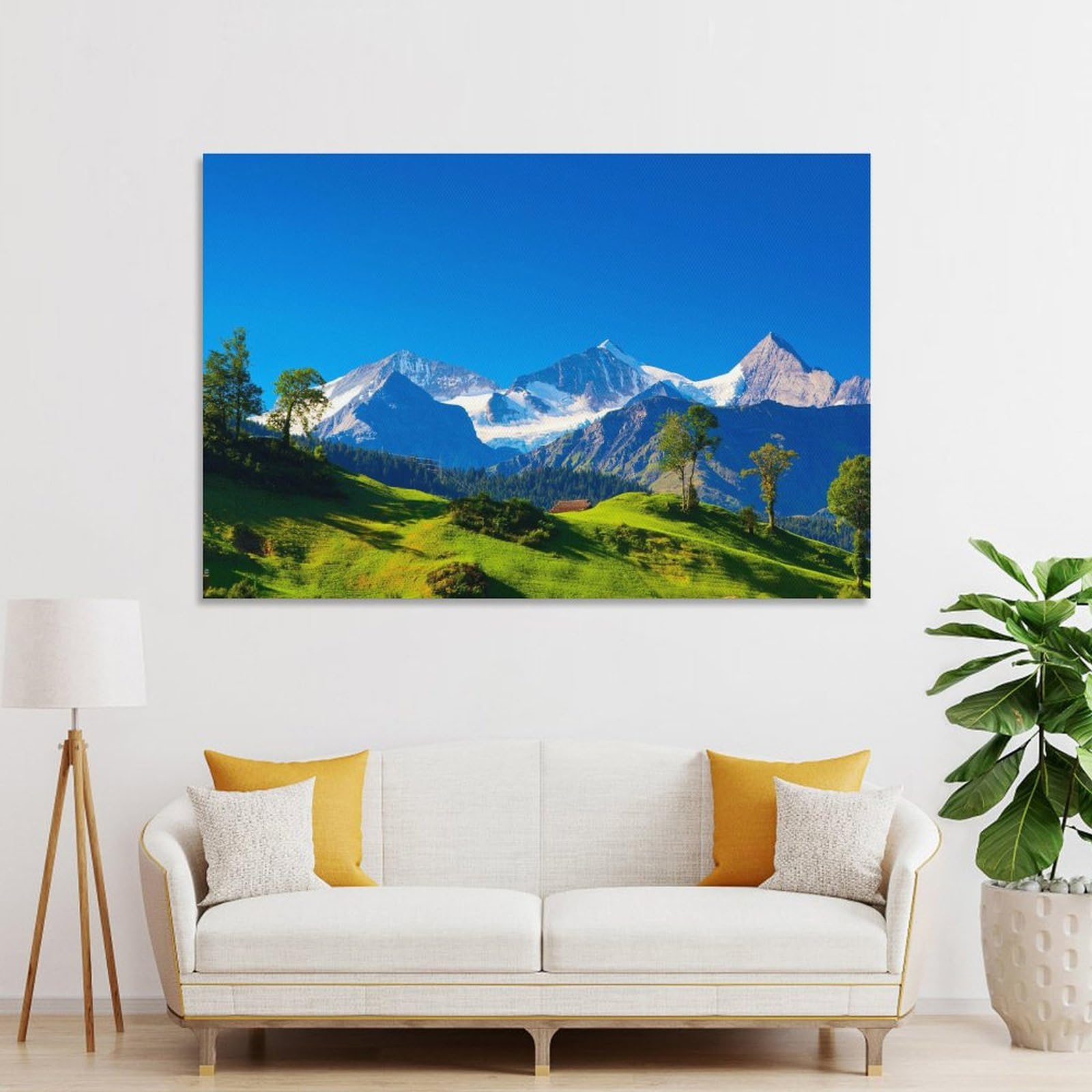Amazon.co.jp: 自然風景素晴らしい絵画アートポスター(スイス