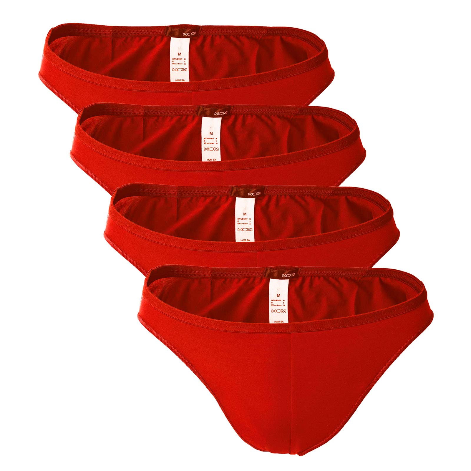HOM - Confezione da 4 micro lettere da uomo – Ultralight Microfibra, mutandine, tinta unita, confezione risparmio (4 X 1P)