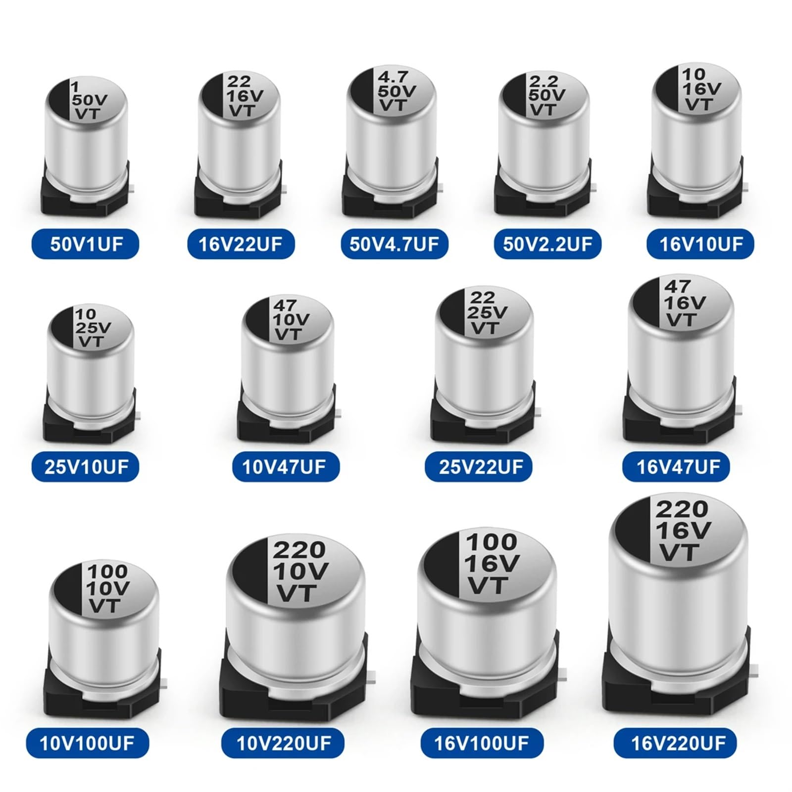 Lotto Di Condensatori Elettrolitici SMD In Alluminio - Foto 2