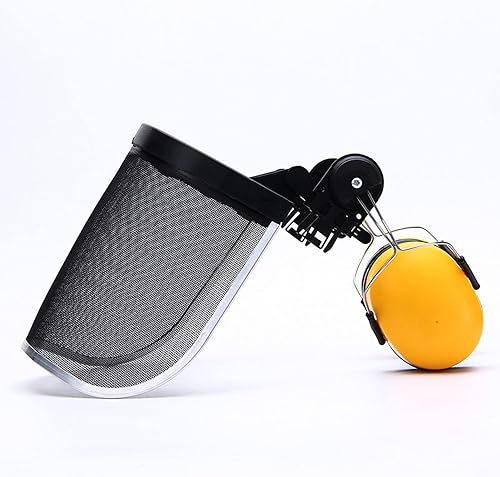 Miniatura 3 de Casco de seguridad profesional de motosierra orejera protectora y visera de malla, malla de acero Escudo de protección de seguridad