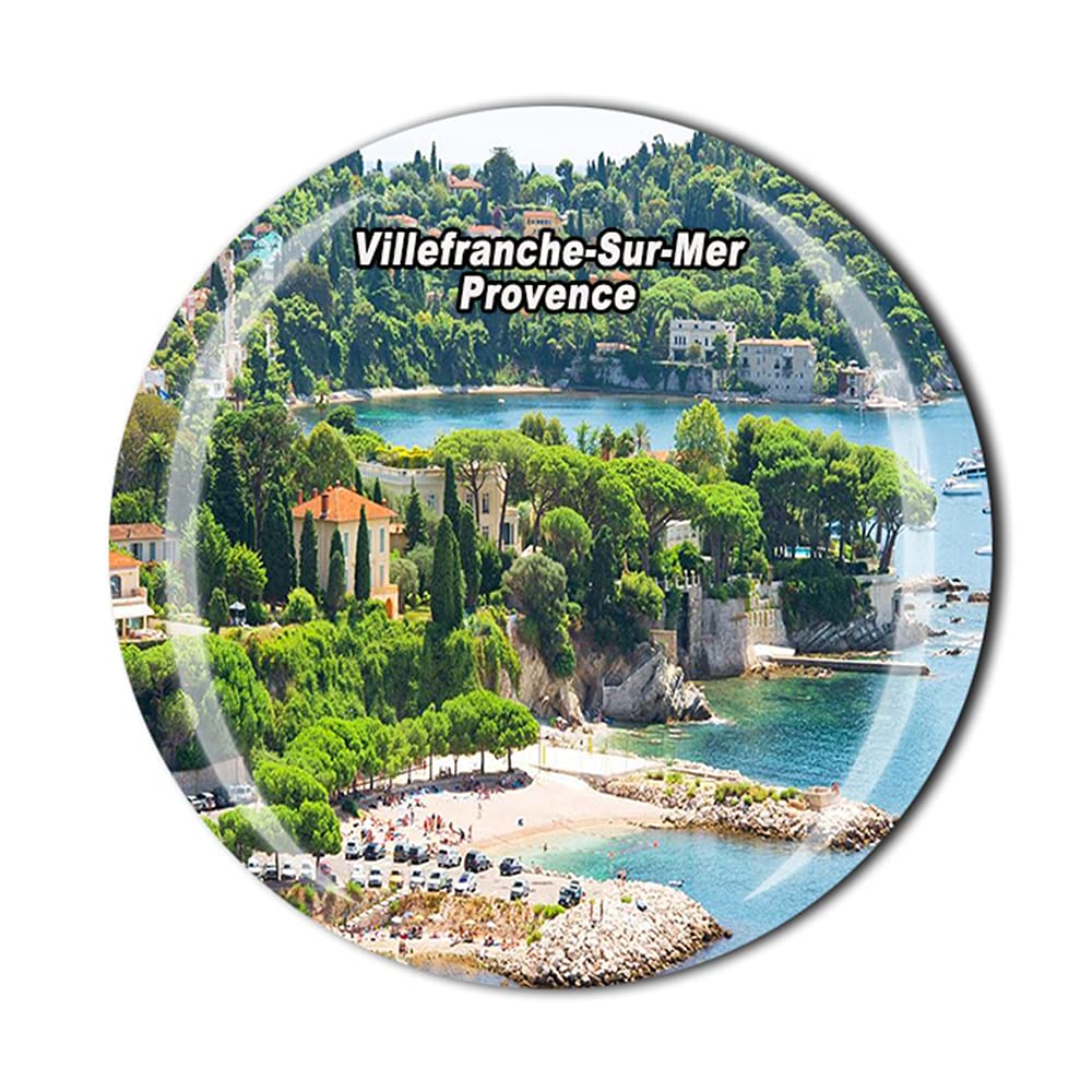 Timefly France Villefranche Sur Mer Provence Fridge Magnet Crystal Tourist Souvenir Gift Collection Refrigerator Magnetic Sticker