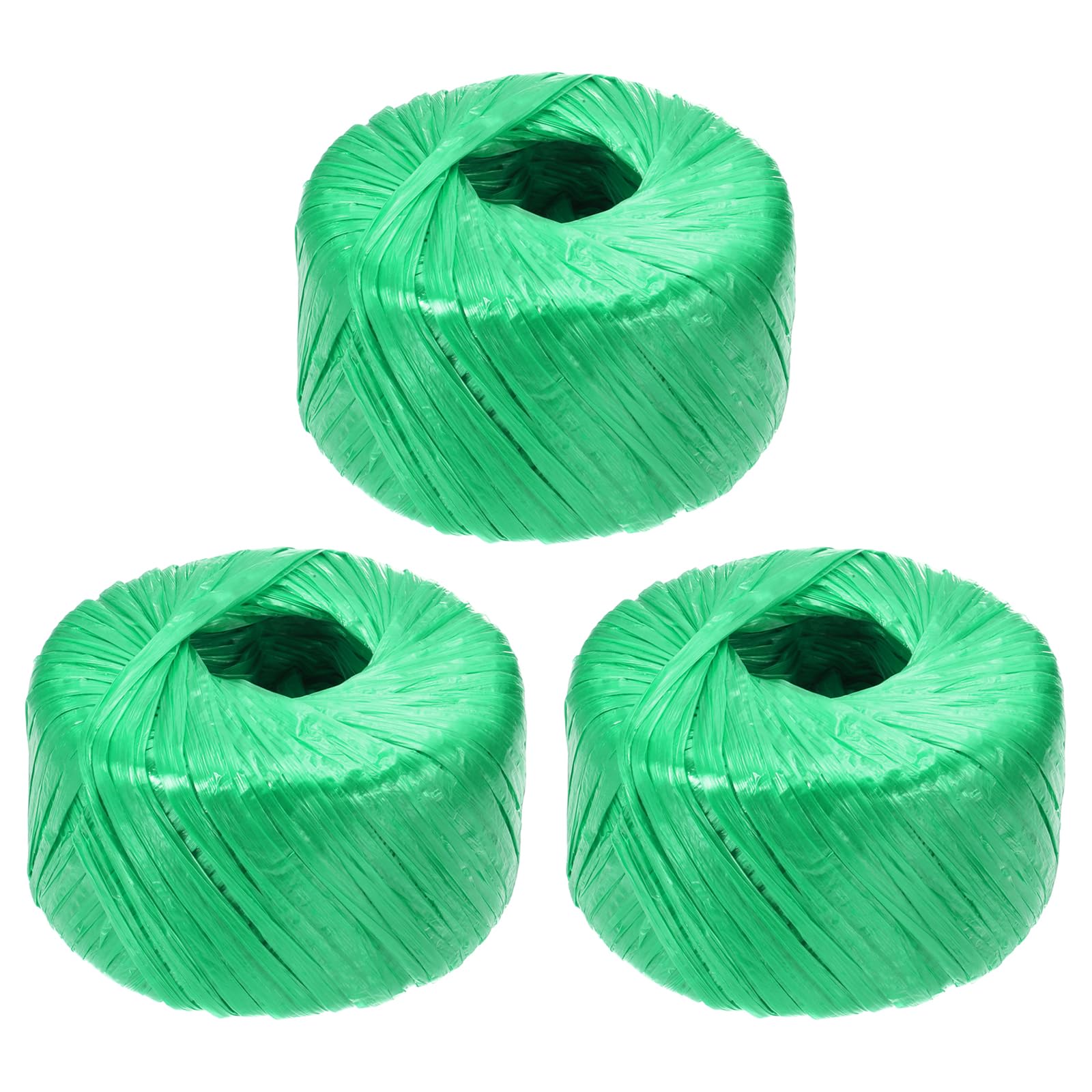 sourcing map 3 Rolls Polyester Nylon Plastic Rope Twine, 100m/328ft Nylon Cord Household Bundled Polypropylene Twine Yarn for Household Gardening Tying Binding Garden Crafts, Green