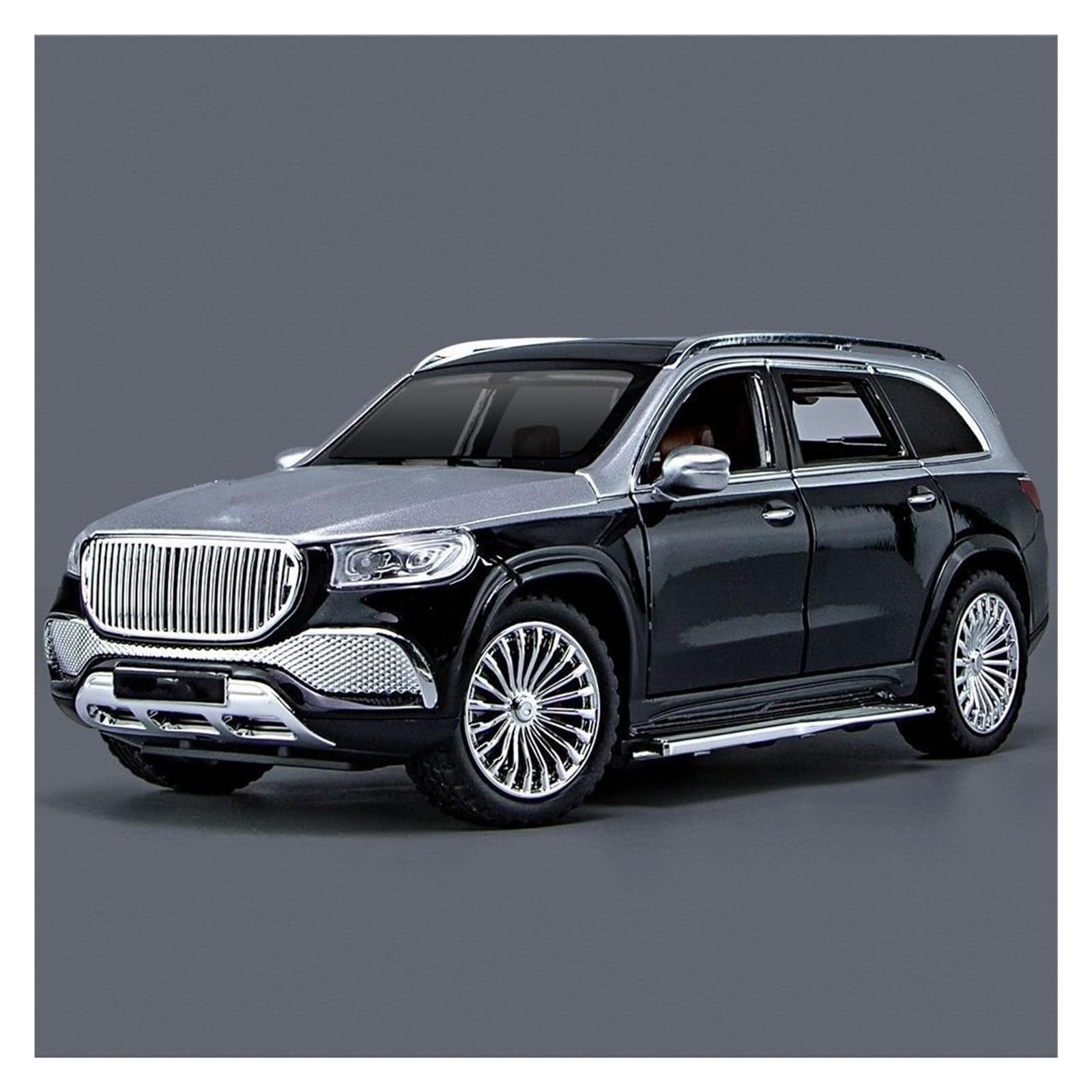 Automodello Modellini Diecast 1:24 Per Maybach GLS600 Modellino Auto In Lega Pressofusa Oggetto Da Collezione Per Hobbisti Modello Auto(D'argento)