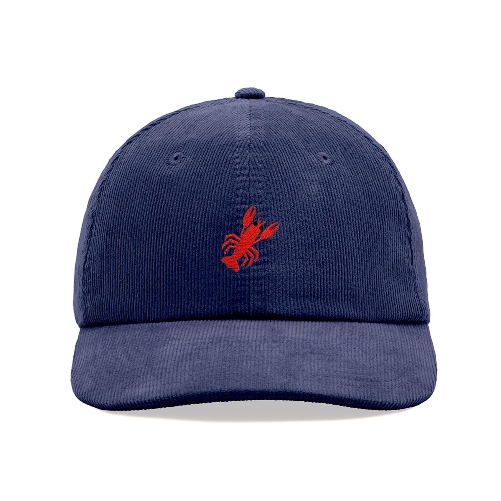 Lobster Corduroy Baseball Cap Vintage Unisex Dad Hat Adjustable Fishing Oxford Navy