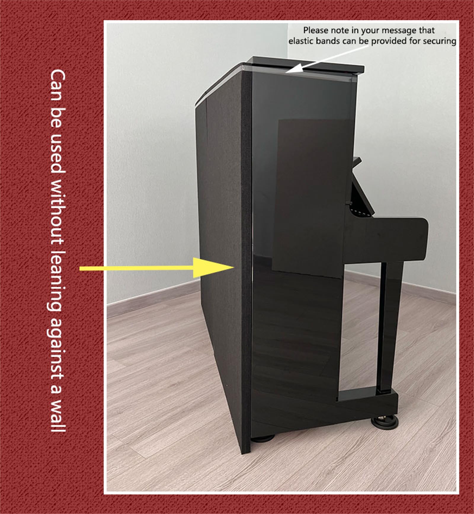 Tappeto insonorizzante per pianoforte, tappetino antirumore, antiscivolo, antivibrazione, per pianoforte verticale, resistente all'umidità e isolamento termico