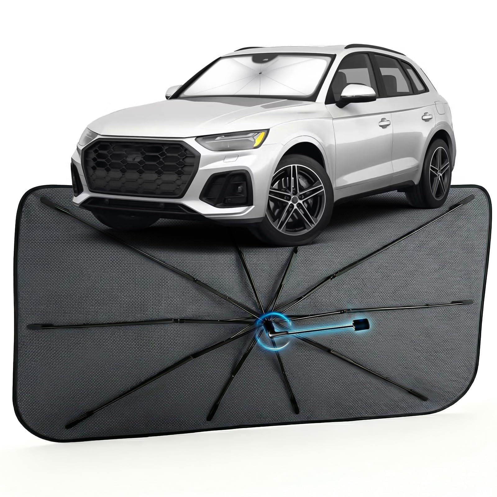Car Windshield Sun Shade Umbrella for Audi Q5 2018-2026, 1:1 Exact Fit