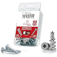 Vista 11 de Juego de 120 piezas de anclajes y tornillos autoperforantes #8 para paneles de yeso #8 x 1-1/4" - Magníficos anclajes de pared para paneles de yeso