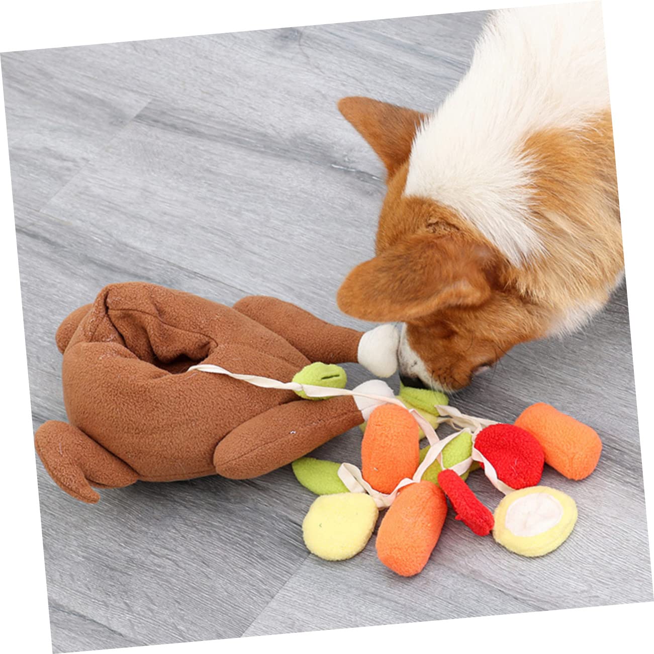 Housoutil 2pièces Jouet à Renifler pour Chien Jou Dinde Jou Mastication pour Chiots Accessoire Interaction Formation pour Animaux De Compagnie