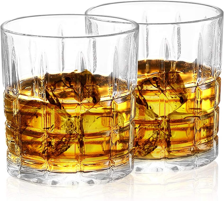 Whiskey Glasses Set of 2, Homii Cocktail Glasses Tumblers (300ml/10.5oz),Premium Wine Glass Cups with Gift Boxed