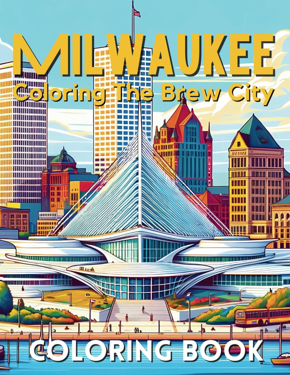 Milwaukee Coloring the Brew City: Coloring Book for Wisconsin's Largest City: The Ultimate Coloring Book for Milwaukee, Wisconsin, Great for Adults and Kids! (City Line Press)