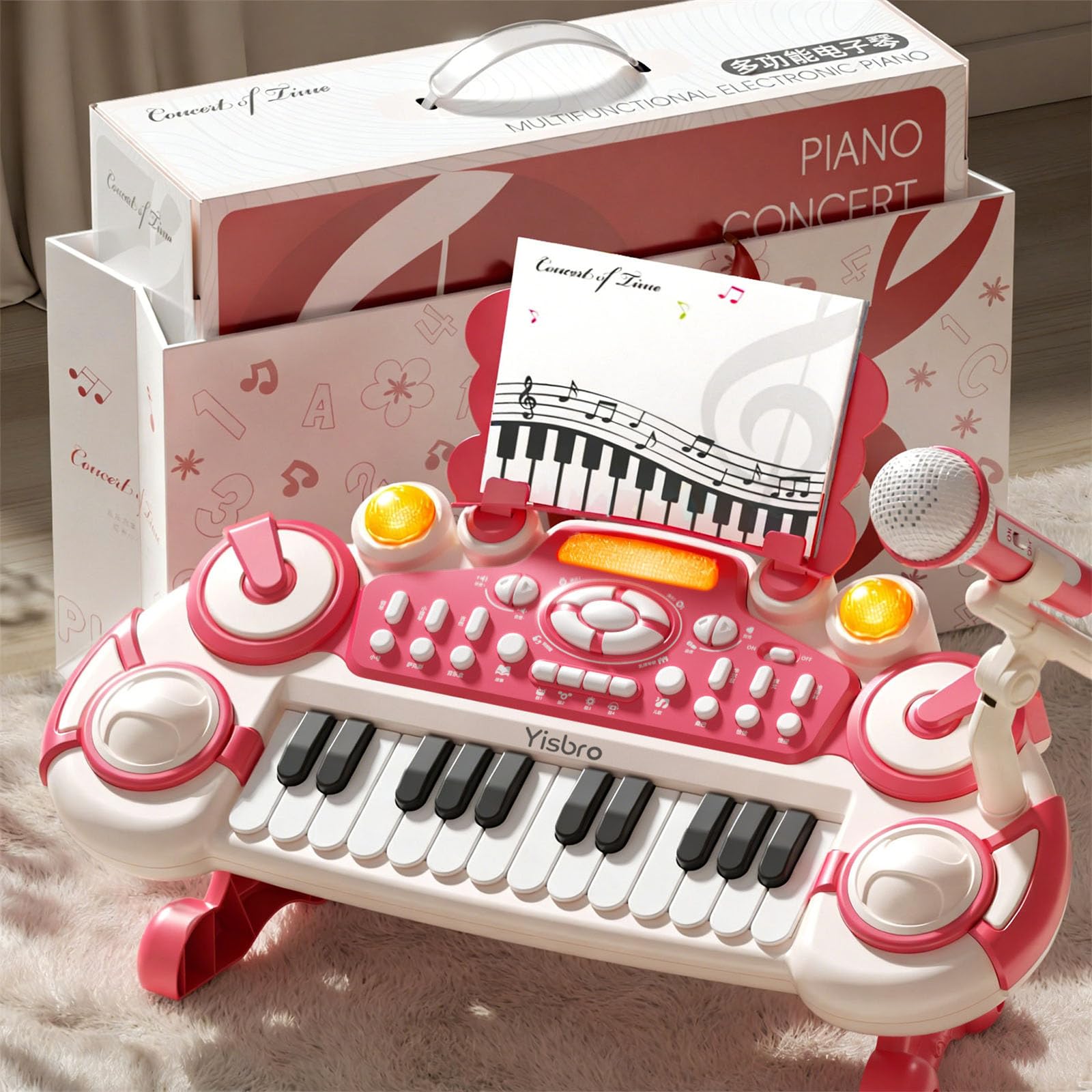 Teclado electrónico de Aprendizaje Inteligente, Juguete Musical para niños Estudiantes con múltiples Tonos, Instrumento Musical, Piano de Juguete, Teclado Realista