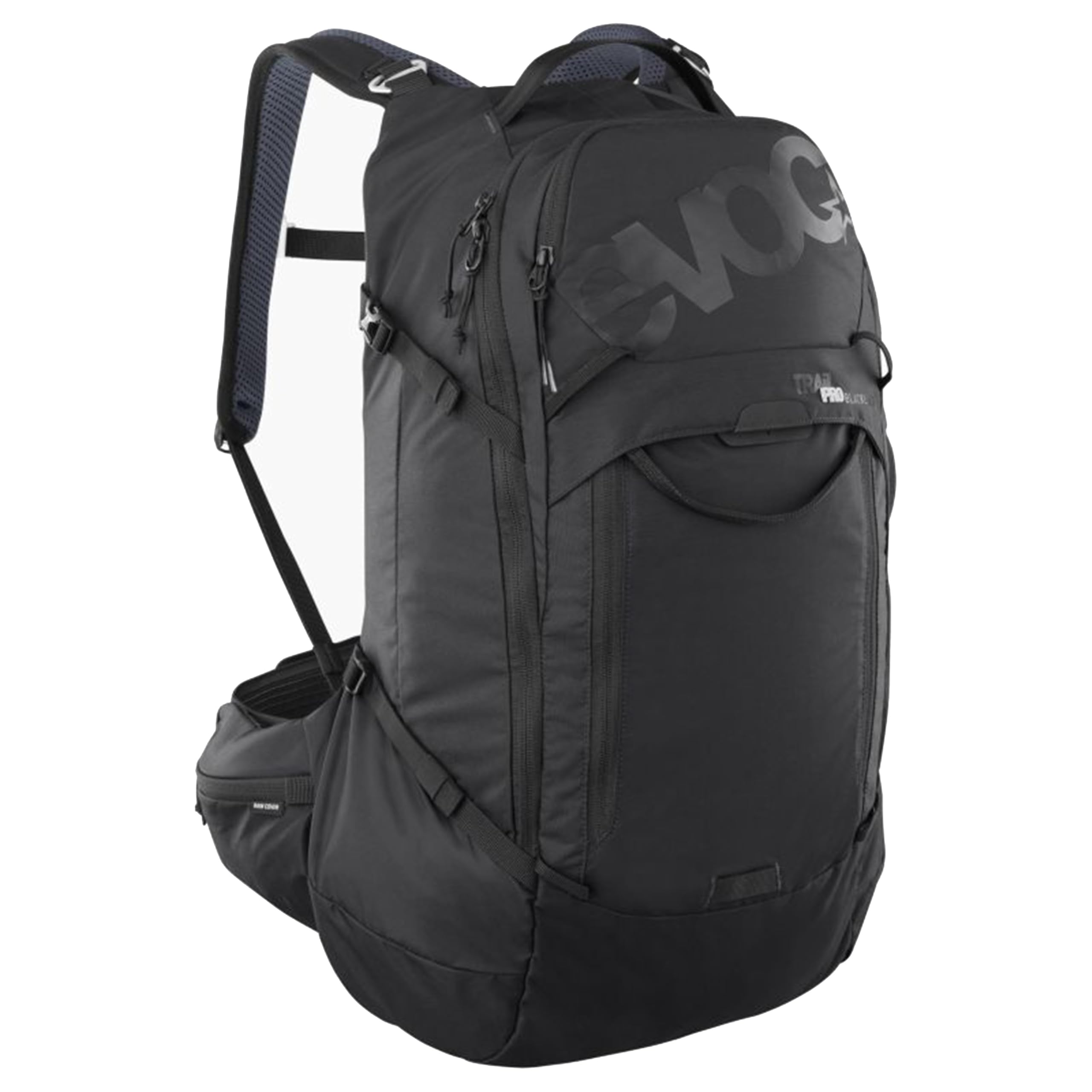 EVOC TRAIL PRO BLACKLINE 26 Protektorrucksack (leichter Rucksack mit Rückenprotektor, inkl. Trinkblasenfach, optimaler Sitz, S/M), Schwarz