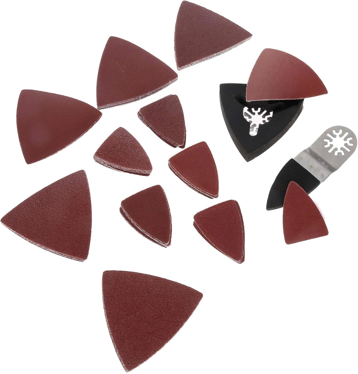 Sander Sandpaper 75Pcs Mix Sanding Paper+2Pcs Sanding Pad Oscillating Multi-tool For Multi-function Power Tools Cutting