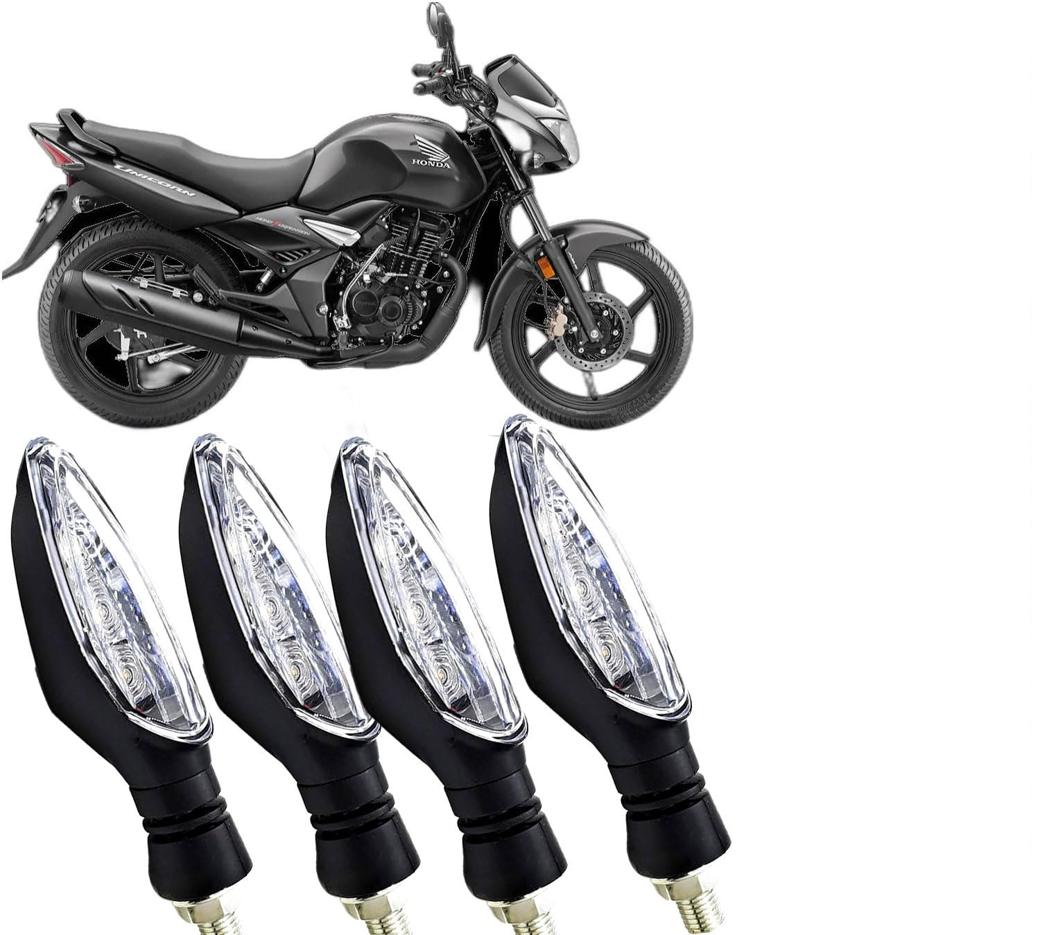 Auto Pearl Hi-quality LED Turn Signal Light compatible with Unicorn (Yellow light, 4 Pcs)-image-31