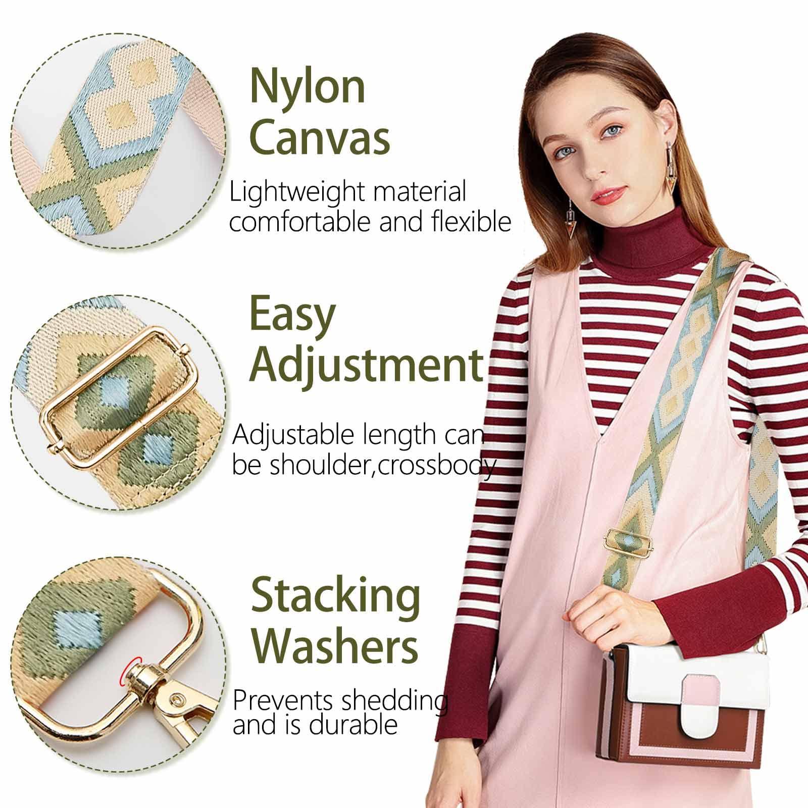 Bandoulière Réglable Pour Sac 3.8 Cm - Longueur 80-140 Cm, Toile, DIY Accessoire Sac à Main