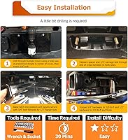 Vista 5 de WeiSen Receptor de enganche de remolque trasero de 2 pulgadas clase 3 compatible con Jeep Gladiator JT 2020-2026