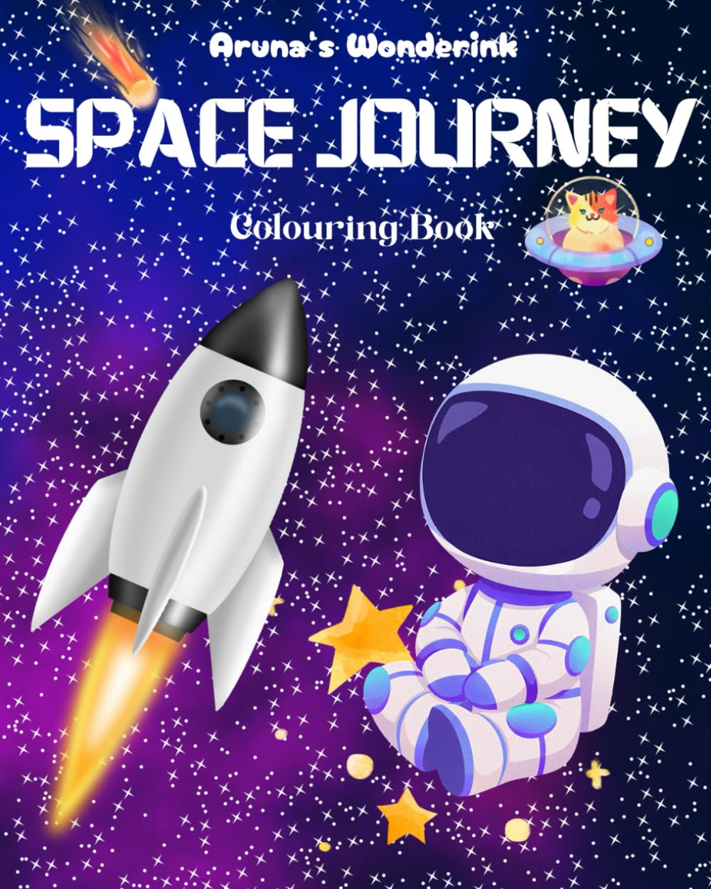 SPACE JOURNEY: Simple Space Colouring Book
