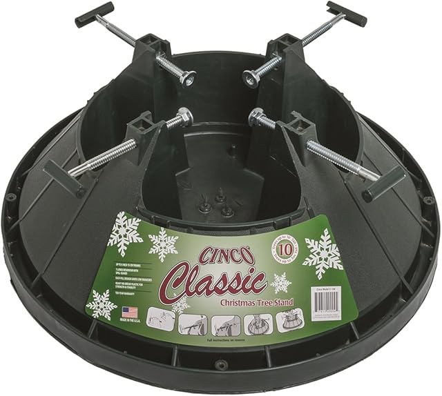 CHRISTMAS TREE STAND - Cinco Classic Water Holding Tree Stand - HOLDS TREES UP TO 10FT TALL
