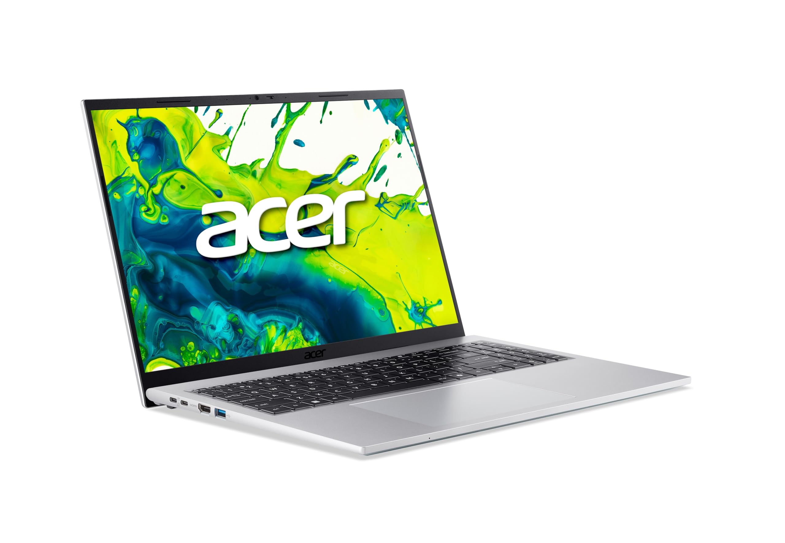 Acer Aspire Go 16 (AG16-71P-72R7) Laptop, 16" WUXGA IPS 120Hz Display, Intel Core 7 150U, 16 GB RAM, 1 TB SSD, Intel Grafik, Windows 11, QWERTZ Tastatur, Silber