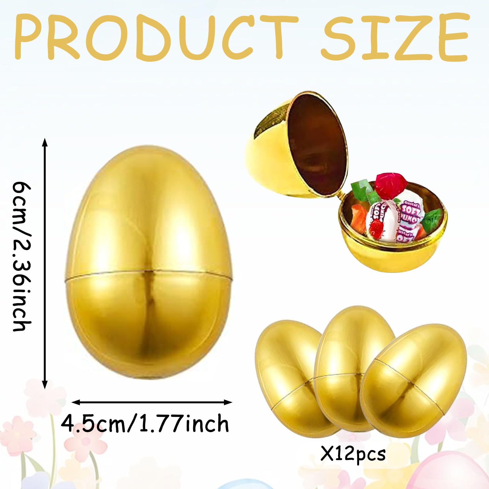 12 Huevos de Pascua para Rellenar, Decoración de Pascua para Búsqueda