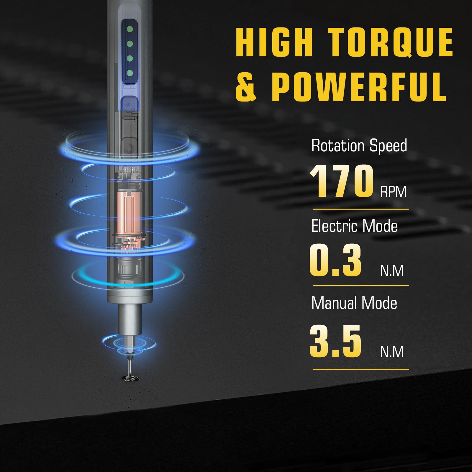 Juego de mini destornilladores eléctricos, juego de destornilladores eléctricos de precisión 42 en 1 con luz LED, herramienta de reparación de destornillador inalámbrico de pequeña potencia para PC