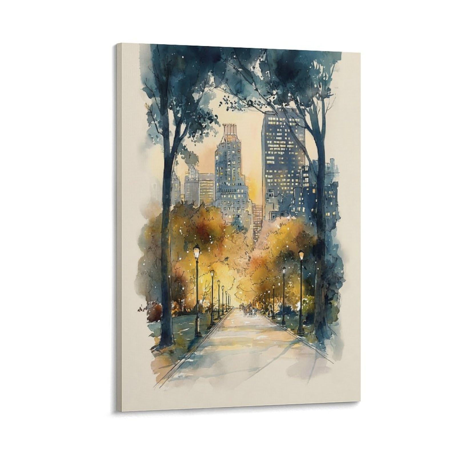 Minneapolis 24x36inch(60x90cm) Vintage Travel Poster Watercolor Canvas Art