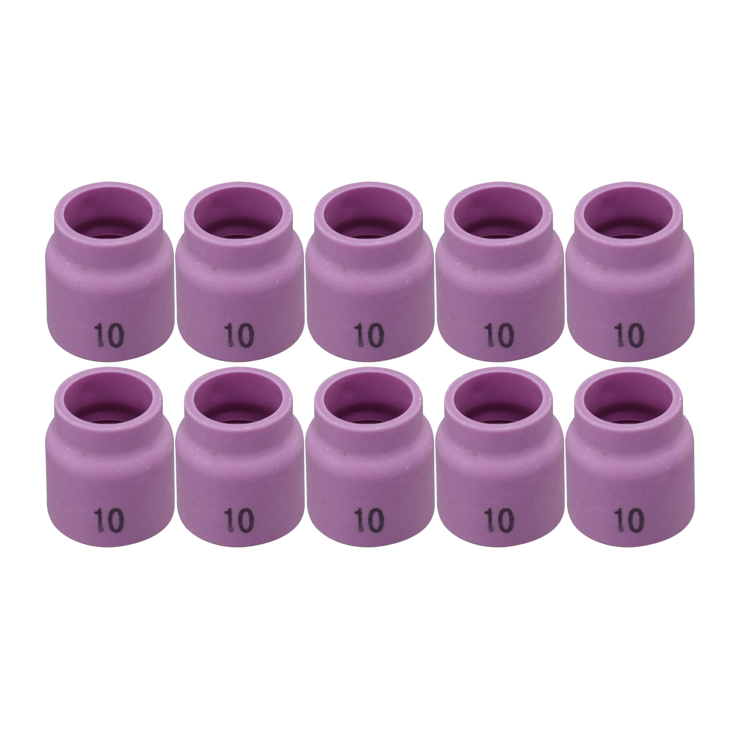 RIVERWELD TIG Stubby Gas Lens Alumina Nozzles Ceramic Cups 10# 5/8" 16.0mm 54N12SW for QQ300 PTA DB SR WP 17 18 26 TIG Welding Torches Pack of 10