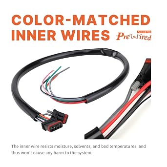Touring Softail 10-16 Rise Handlebar Wire Extension CAN-Bus TBW Wire Set
