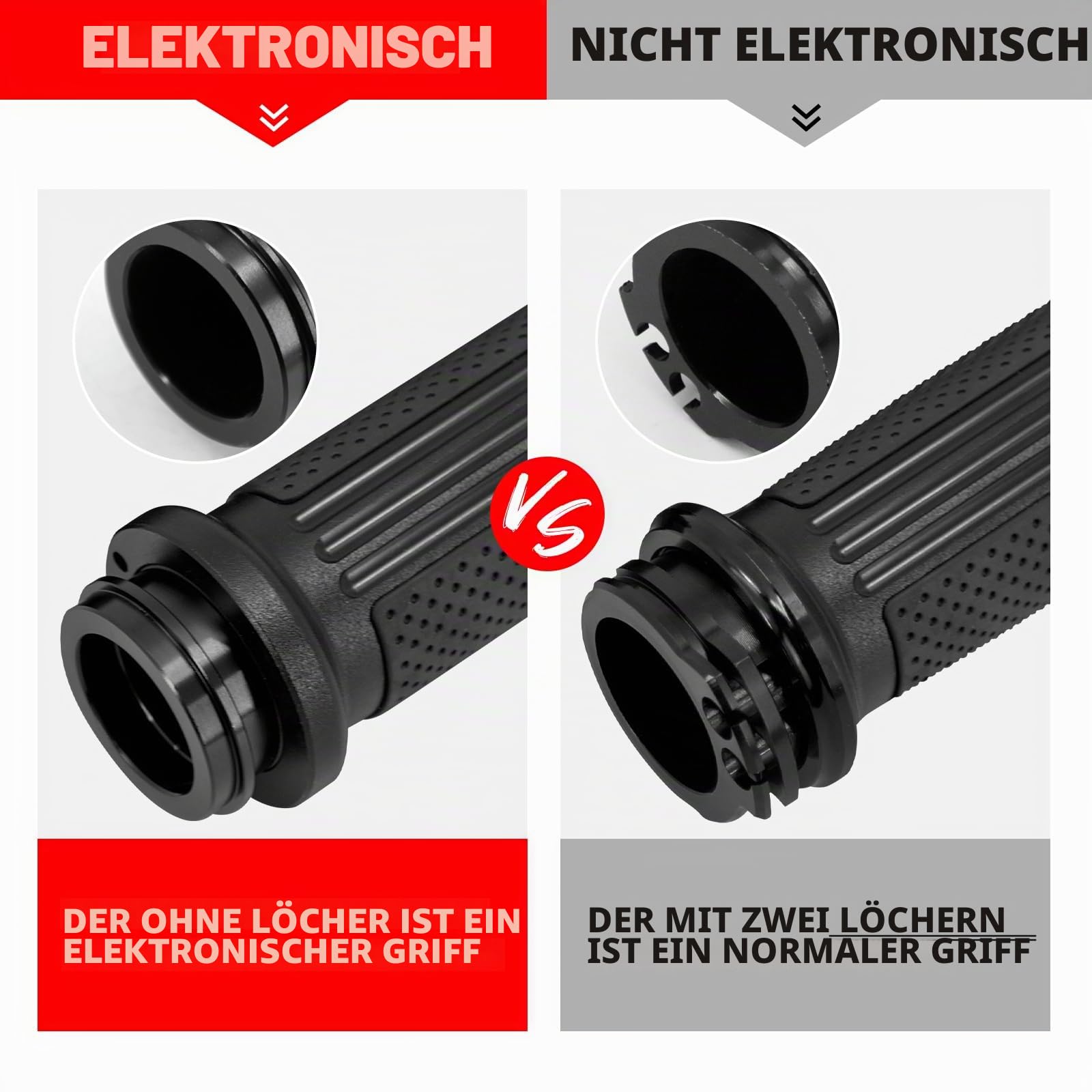 2,5 cm elektronische Drosselklappen-Defiance-Lenkergriffe, 25 mm, passend für Harley Touring Street Glide Road King Road Glide Electra Glide