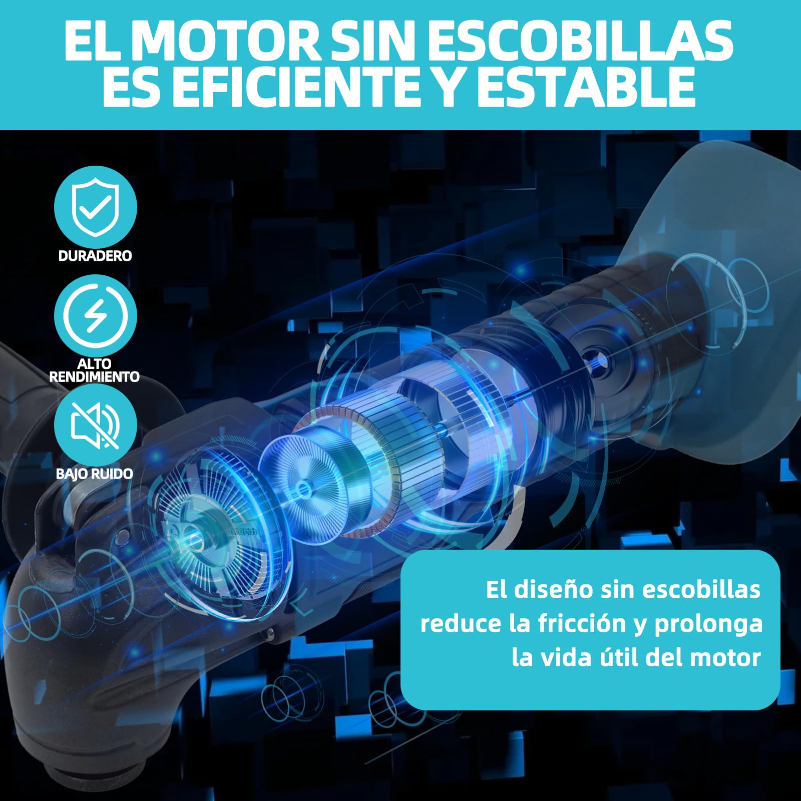 Multiherramienta inalámbrica compatible con Makita 18 V, herramienta oscilante de 6 velocidades con motor sin escobillas, lijadora y raspador, herramienta multifunción - Batería no incluida