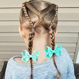 Oaoleer 40 Colors 3 Inch Hair Bows Clips Grosgrain Ribbon Bows Hair Alligator Clips Hair Barrettes Hair Accessories for Girls Toddler Infants Kids Teens Children (3inch 40color)